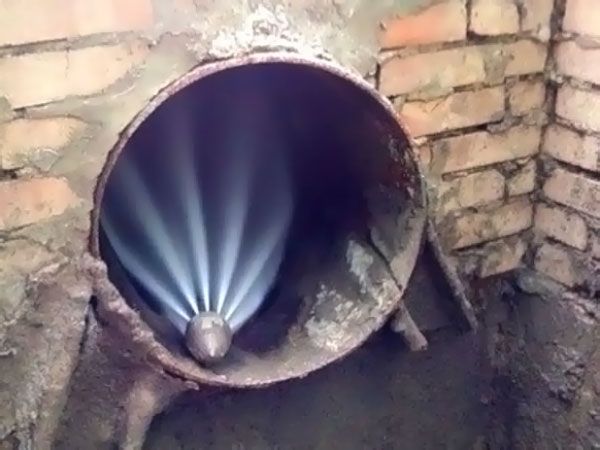 Гранатообразная насадка с реактивной тягой